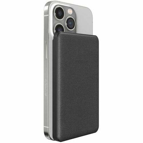 ZAGG snap+ Power Bank - Black - For iPhone, Smartphone, Qi-enabled Device, iPhone 12, iPhone 13, iPhone 14 - 5000 mAh - Black