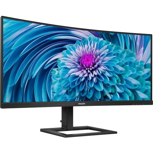 Philips 346E2CUAE 34" Class WQHD Ecrã curvo Monitor LCD - 21:9 - preto texturizado - 86,4 cm (34") Viewable - Alinhamento 
