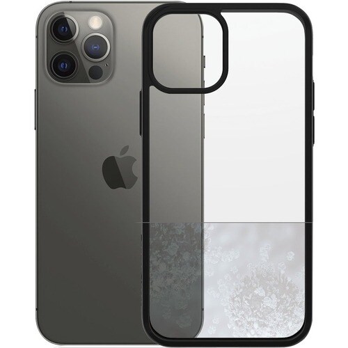 PanzerGlass ClearCase Case for Apple iPhone 12, iPhone 12 Pro Smartphone - Honeycomb pattern - Black - Impact Absorbing, S