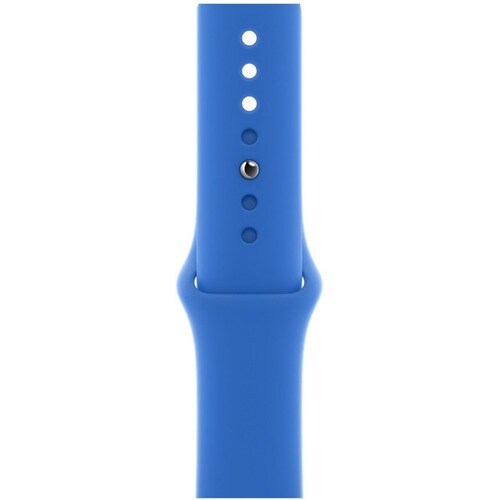 Apple 44mm Capri Blue Sport Band - Regular - Adjustable - Regular - Pin-and-tuck Attachment - Capri Blue - Fluoroelastomer