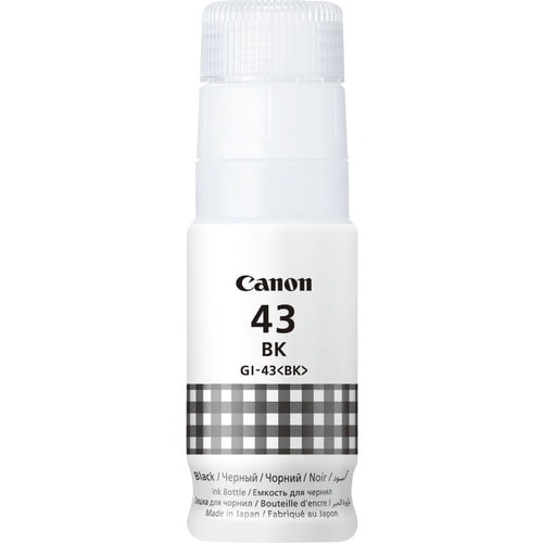 Canon GI-43BK Refill Ink Bottle - Black - Inkjet - 1 Pack