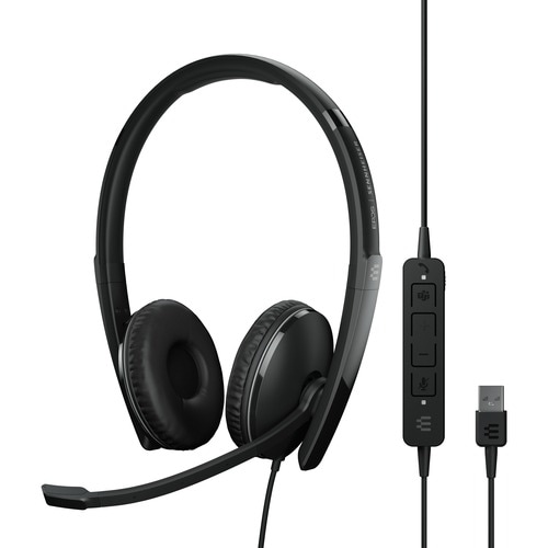 EPOS ADAPT ADAPT 160T ANC USB Wired On-ear Stereo Headset - Black - Binaural - 20 Hz to 20 kHz - Discreet, Noise Cancellin