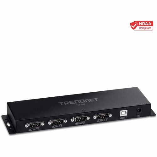 TRENDnet TU-S4 Serieller Hub - USB - RS-232 Seriell