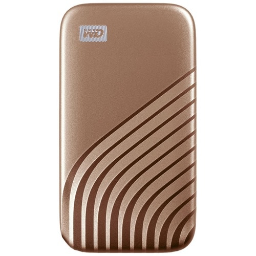 WD My Passport WDBAGF0010BGD-WESN 1 TB Portable Solid State Drive - External - Gold - USB 3.2 (Gen 2) Type C - 1050 MB/s M