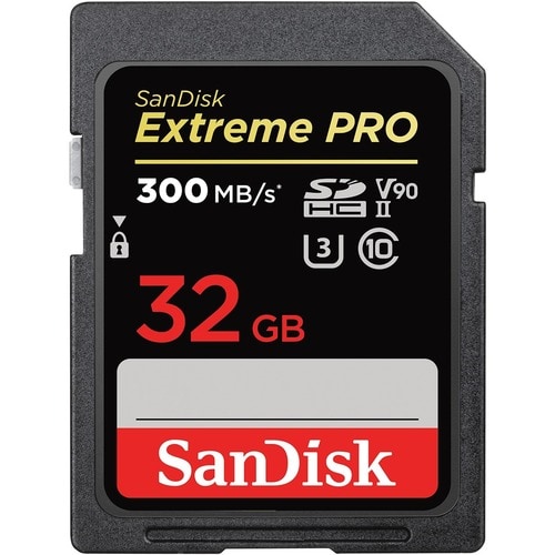 SanDisk Extreme Pro 32 GB UHS-II SDHC - 300 MB/s Read - 260 MB/s Write - Lifetime Warranty