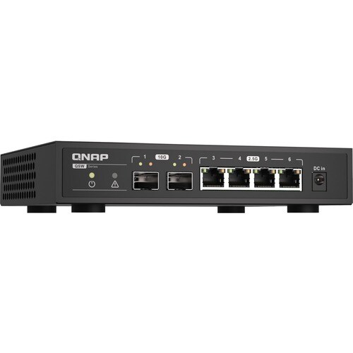 QNAP QSW-2104-2S Router - 6 Ports - 2.0 - 10 Gigabit Ethernet - Desktop - 2 Year