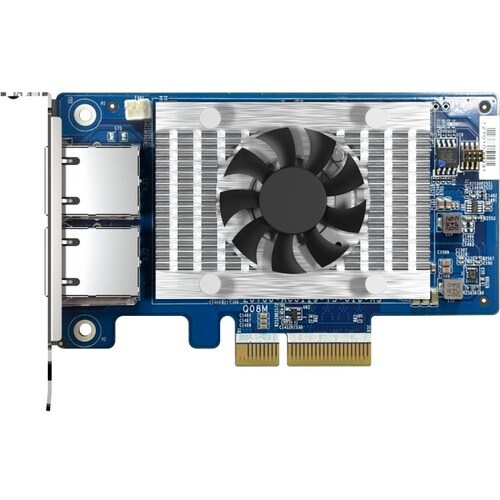 QNAP QXG-10G2T-X710 10Gigabit Ethernet Card for NAS Storage Device, Switch, Workstation - 10GBase-T - Plug-in Card - PCI E