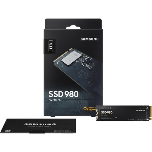 Samsung 980 MZ-V8V1T0BW 1 TB Solid State Drive - M.2 2280 Internal - PCI Express NVMe (PCI Express NVMe 3.0 x4) - Black - 