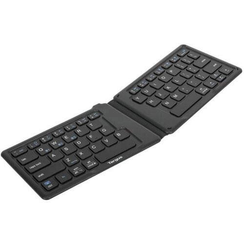 Targus AKF003UK Keyboard - Wireless Connectivity - English (UK) - QWERTZ Layout - Black - Bluetooth - 5.1 - 2.40 GHz - iOS