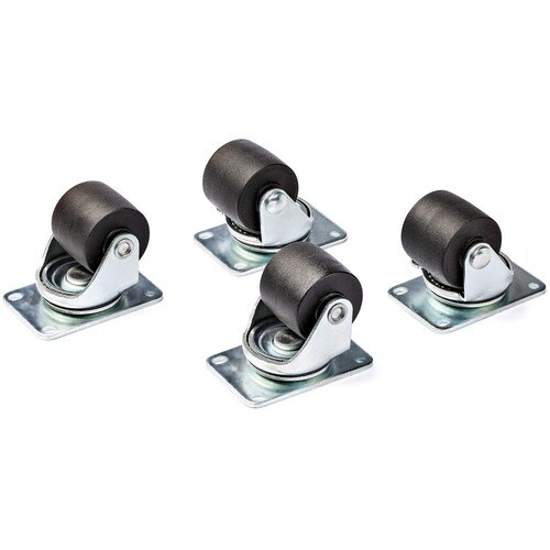 StarTech.com Heavy Duty Casters for Server Racks/Cabinets, Set of 4 Universal M6 2-inch Caster Wheels Kit, 45x75mm Pattern