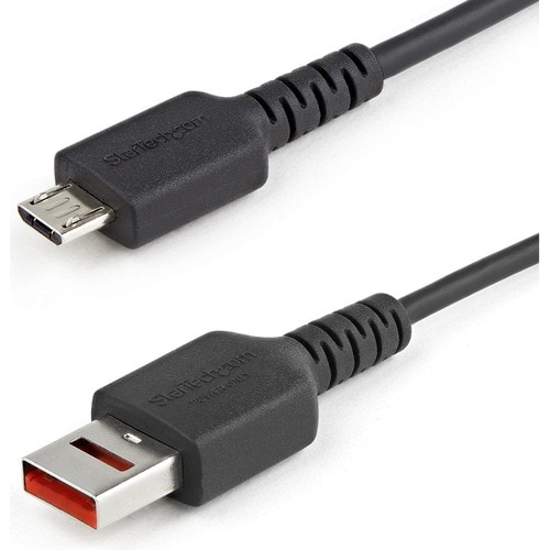 StarTech.com Cable de Carga de 1m con Seguridad - Cable Adaptador USB a Micro USB de Sólo Carga con Bloqueo de Datos para 
