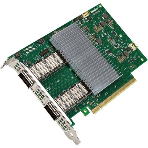 Intel 800 E810-2CQDA2 100Gigabit Ethernet Card for Server - 100GBase-X - QSFP28 - Plug-in Card - PCI Express 4.0 x16 - Ful