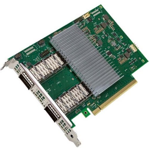 Intel 800 E810-2CQDA2 100Gigabit Ethernet Card for Server - 100GBase-CR4, 100GBase-CR2 - QSFP28 - Plug-in Card - PCI Expre