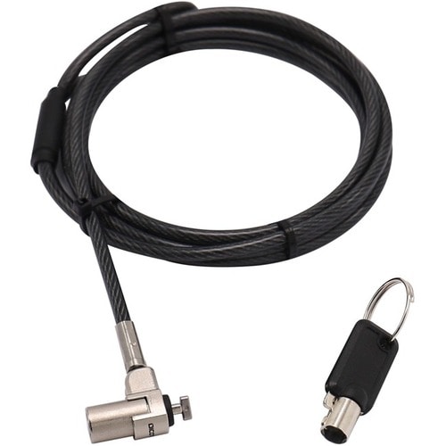 Dicota Ultraslim Cable Lock For Notebook, Projector, Printer - 2 m Cable - Patented T-bar Lock - Black, Silver - Zinc Allo