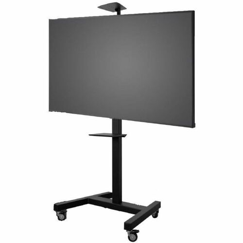 Carro armato per monitor ITB - 80 kg Capacità - 4 Casters - Metallo - Nero - 190,5 cm (75") a 228,6 cm (90") Screen Suppor