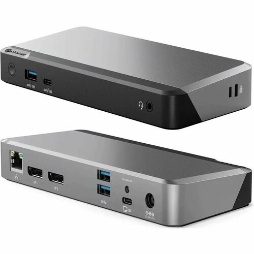 Alogic USB Type C Docking Station for Monitor, Notebook - 100 W - Black, Space Gray - TAA Compliant - 2 Displays Supported