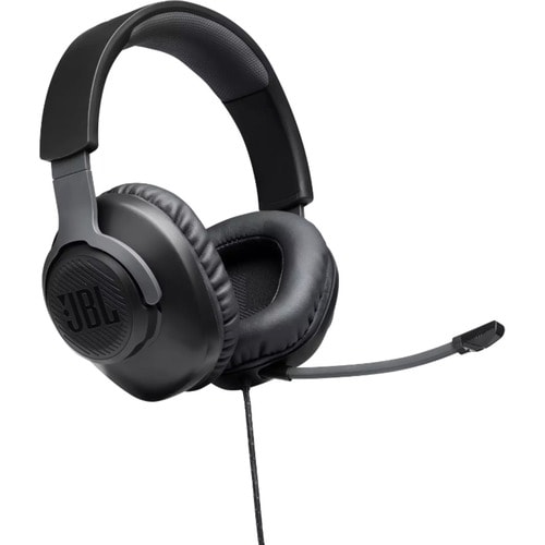 JBL Free WFH Wired Over-the-ear Headset - Black - Ear-cup - 32 Ohm - 20 Hz to 20 kHz - 120 cm Cable - Noise Cancelling Mic
