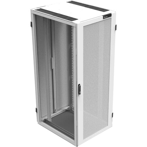 MINKELS 42U Enclosed Cabinet Rack Cabinet for Server - White - 1500 kg Static/Stationary Weight Capacity