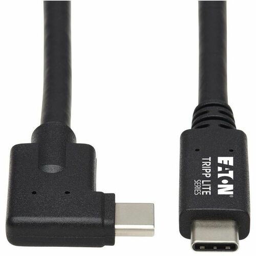 Eaton Tripp Lite Series USB-C Cable (M/M) - USB 3.2 Gen 2 (10 Gbps), 5A (100W) Rating, Thunderbolt 3 Compatible, Right-Ang