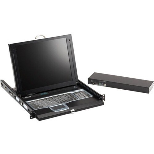 Black Box ServTray 17" LCD Console Drawer with 8-Port VGA, PS2 KVM Switch - 8 Computer(s) - 17" LCD - 1280 x 1024VGA - Key