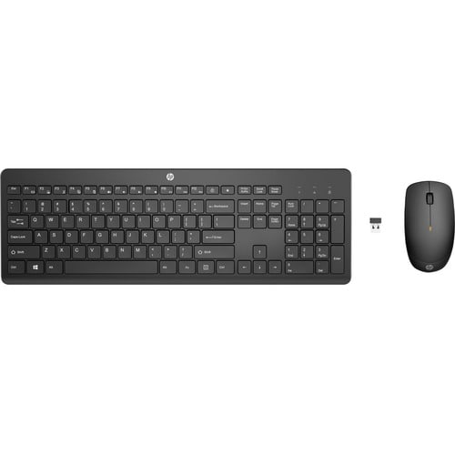 HP 235 Wireless Mouse And Keyboard Combo - Wireless Keyboard - Black - Wireless Mouse - Black - (SPANISH- ESPAÑOL)