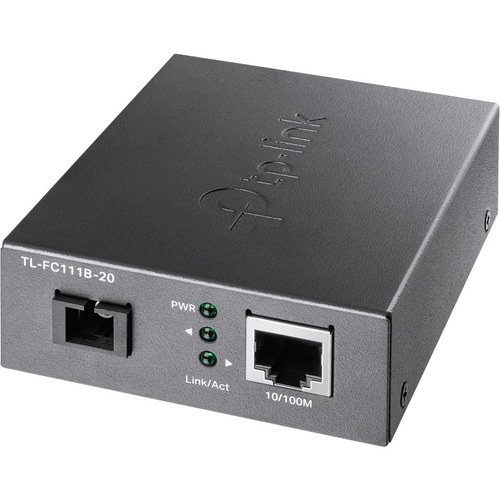 TP-Link TL-FC111B-20 Transceiver/Media Converter - 2 Port(s) - 1 x Network (RJ-45) - 1 x SC - Optical Fiber, Twisted Pair 