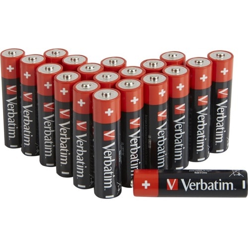 Verbatim Battery - Alkaline - 20Pack - For MP3 Player, Radio, Remote Control, Camera - AA - 1.5 V DC