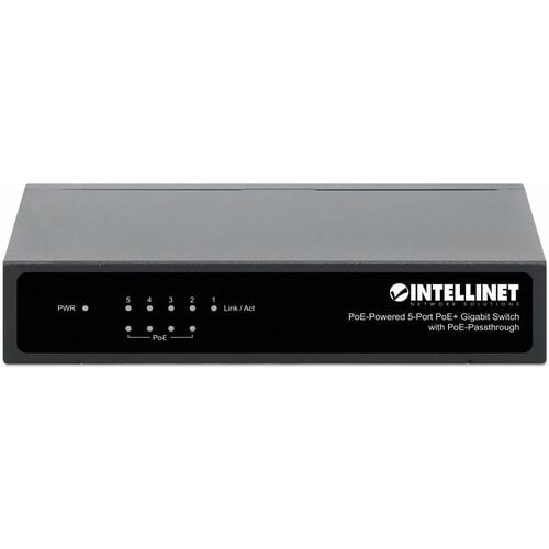 Switch con 5 puertos Gigabit alimentado por PoE, con transferencia de PoE 4 puertos PoE PSE, 1 puerto PoE PD, IEEE 802.3at