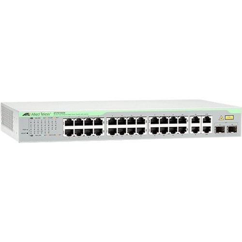 Allied Telesis WebSmart FS750 FS750/28 24 Ports Manageable Ethernet Switch - 2 Layer Supported - Modular - 2 SFP Slots - T