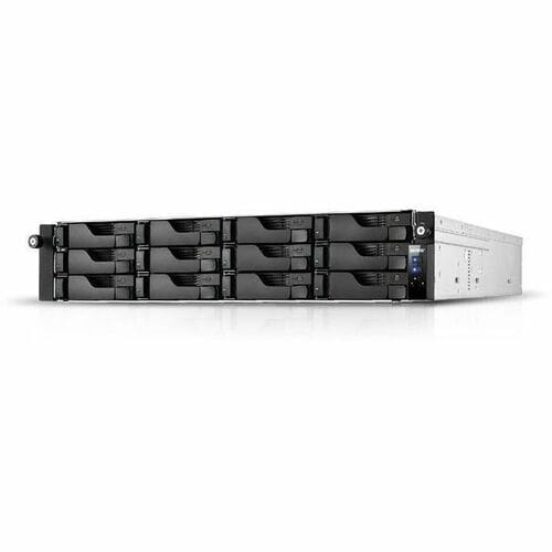 Asustor Lockerstor 12RD AS6512RD - 12 Bay NAS, Quad-Core 2.1GHz CPU, 2.5GbE Port, 8GB RAM DDR4, 2U Rackmount Server with r