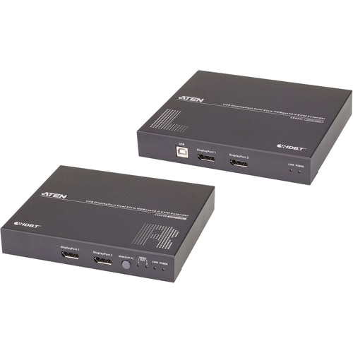 ATEN CE924 KVM Extender - Wired - 2 Computer(s) - 2 Local User(s) - 100 m Range - 4K - 4096 x 2160 Maximum Video Resolutio