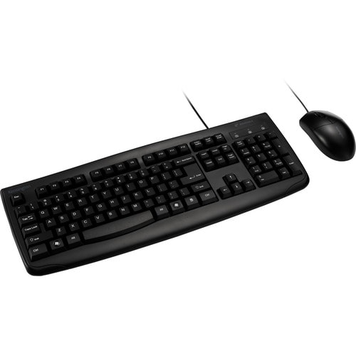 Kensington Pro Fit Washable Wired Desktop Set - USB Cable Keyboard - USB Cable Mouse - Optical - 1600 dpi - Rugged - Scrol