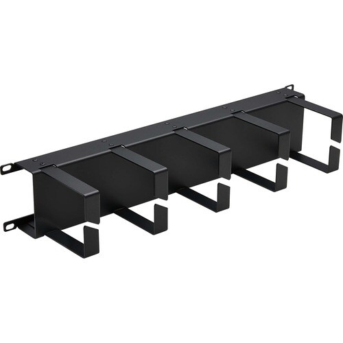 Eaton Tripp Lite Series Horizontal Cable Manager - Metal Rings, Black, 2U - Horizontal Cable Manager - Black - 2U Rack Hei