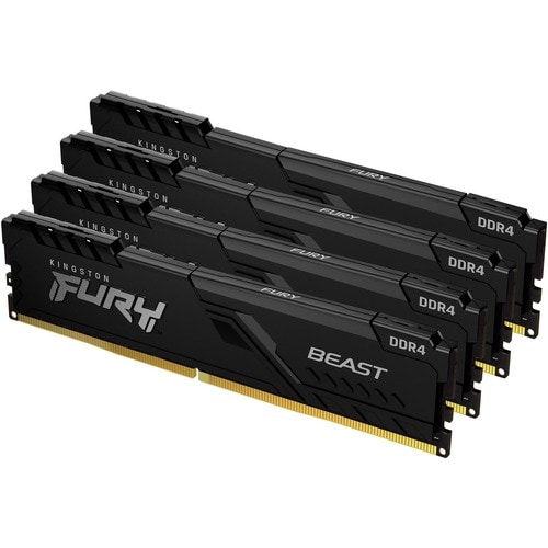 Kingston FURY Beast RAM Module - 32 GB (4 x 8GB) - DDR4-3200/PC4-25600 DDR4 SDRAM - 3200 MHz - CL16 - 1.35 V - 288-pin - DIMM