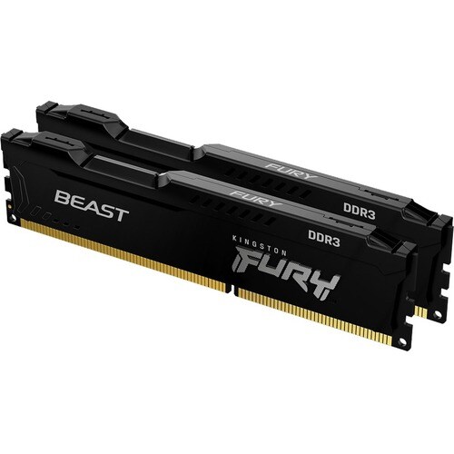 Kingston FURY Beast RAM Module - 8 GB (2 x 4GB) - DDR3-1600/PC3-12800 DDR3 SDRAM - 1600 MHz - CL10 - 1.50 V - Unbuffered -