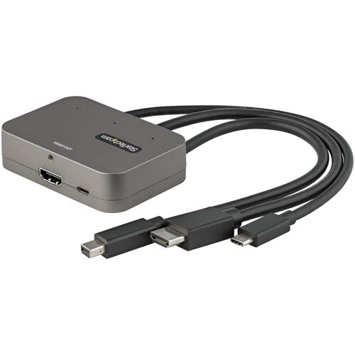 3-in-1 Multiport auf HDMI Adapter - 4K 60Hz USB-C-, HDMI- oder Mini DisplayPort auf HDMI Konverter für Konferenzräume - Di