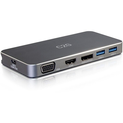C2G USB C MST Docking Station with HDMI, DP, VGA, 65W Power Delivery- 4K - for Smartphone, Notebook, Tablet - 100 W - USB 