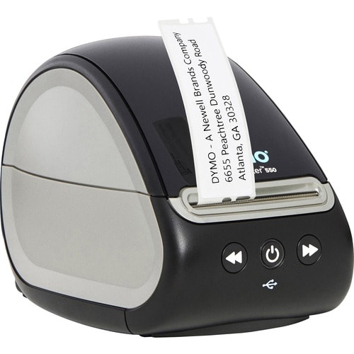 Dymo LabelWriter 550 Direct Thermal Printer - Monochrome - Label Print - USB - USB Host - Black - 2.20" Print Width - 1 lp