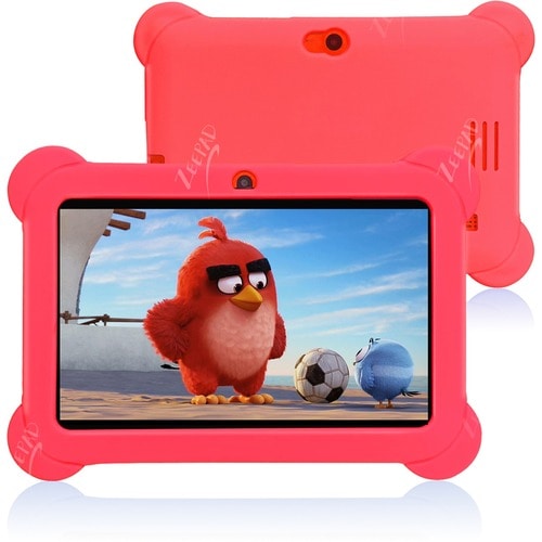 Zeepad Kids Tablet - Red - 16 GB - 1 GB - ARM Cortex A7 Quad-core (4 Core) 1.60 GHz - Android 4.4 KitKat - 1024 x 600 - Wi