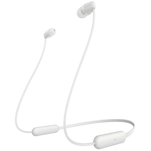 Sony WI-C200 Wireless Behind-the-neck, Earbud Stereo Earset - White - Binaural - In-ear - 914.4 cm - Bluetooth - 20 Hz to 