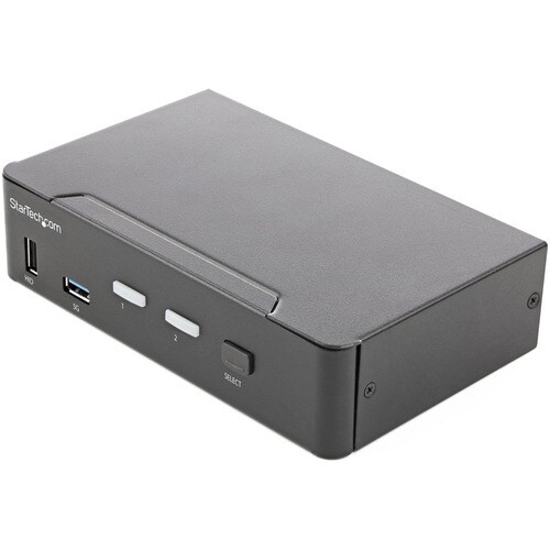StarTech.com KVM Switchbox - TAA Compliant - 2 Computer(s) - 1 Local User(s) - 3840 x 2160 - 9 x USB - 3 x HDMI - 1U - Des