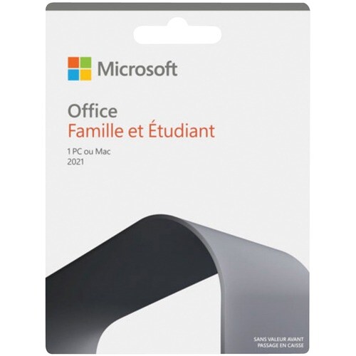 Microsoft Office 2021 Home & Student - Box Pack - 1 PC/Mac - Medialess - French - PC, Intel-based Mac