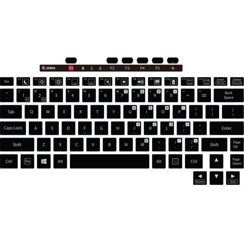 Zebra Keyboard - Proprietary Interface - 6 Hot Key(s) - Programmable Hot Key(s) - Rugged - German - Tablet