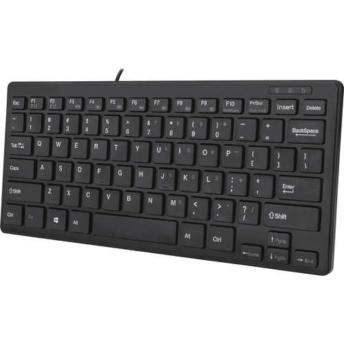 Adesso SlimTouch AKB-111UB Keyboard - Cable Connectivity - USB Interface - English (US) - Black - Membrane Keyswitch - Des