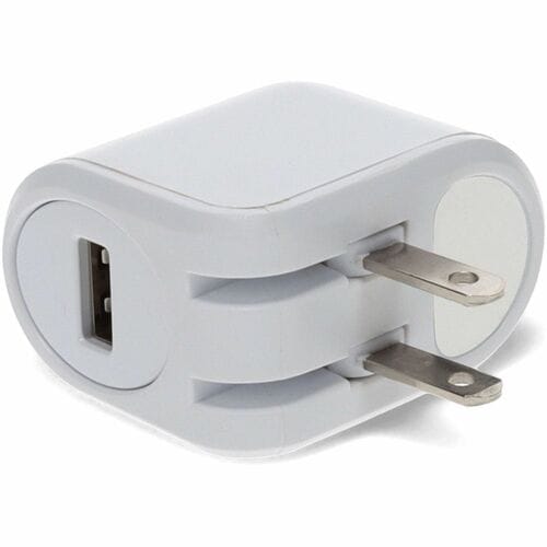 AddOn Wall Plug to USB 2.0 (A) 5V 2.4A for US White - 5 V DC Output - 2.40 A - White - 1