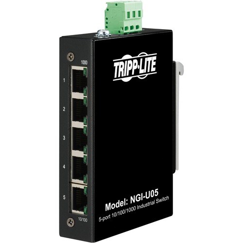 Tripp Lite Ethernet Switch Unmanaged 5-Port Industrial 10/100/1000 Mbps TAA - 5 Ports - Gigabit Ethernet - 10/100/1000Base