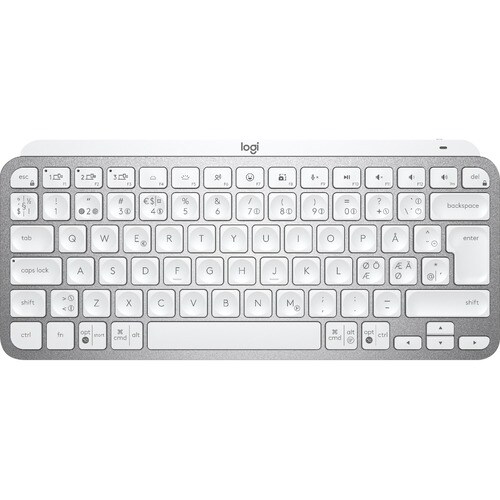 Logitech MX Keys Mini Keyboard - Wireless Connectivity - LED - Danish, Swedish, Finnish, Nordic, Norwegian - QWERTY Layout