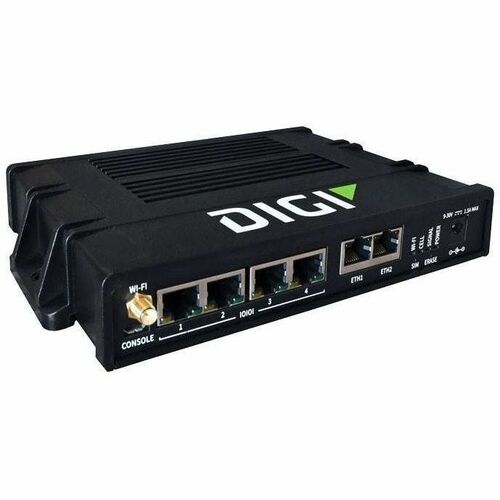 Digi Connect EZ 4 - Serial Server, 4-port, with WI-Fi and Accessories - 256 MB - Twisted Pair - 2 x Network (RJ-45) - 4 x 