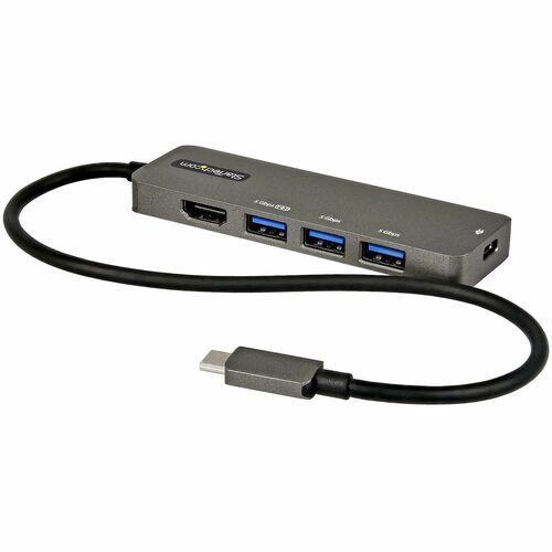 StarTech.com USB C Multiport Adapter, USB-C to HDMI 4K 60Hz (HDR10), 100W PD Pass-Through, 4xUSB 3.0, USB Type-C Mini Dock