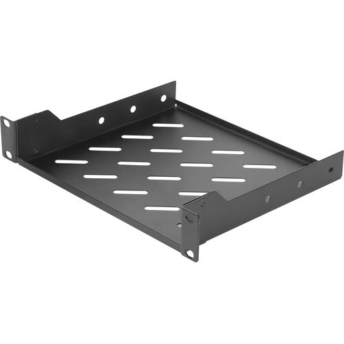 Digitus DN-10-TRAY-2-B 1U Rack-mountable Rack Shelf for Networking, Server200 mm Rack Depth - Jet Black - Steel - 25 kg Ma